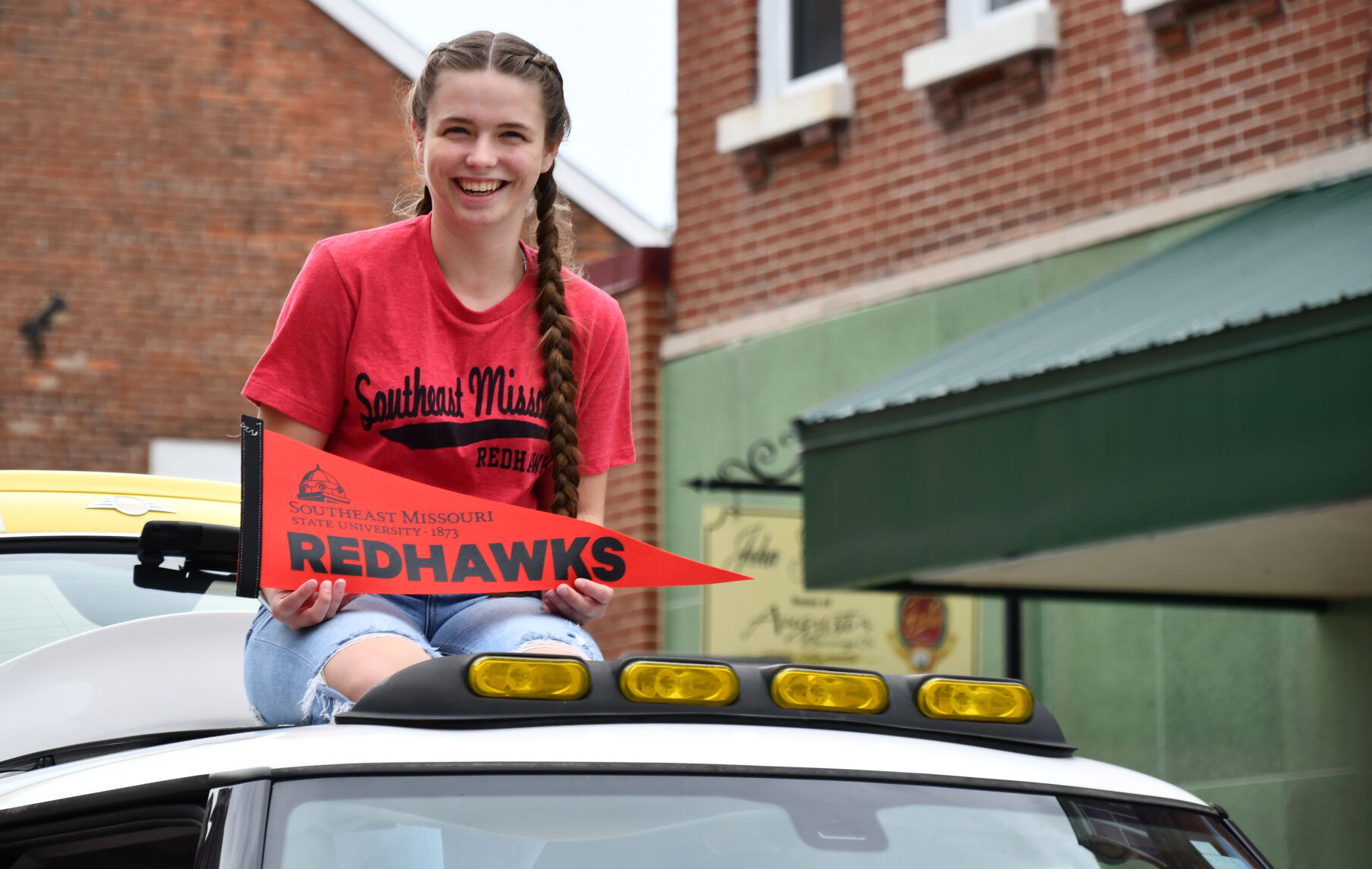 Jaden Eckelkamp smiles